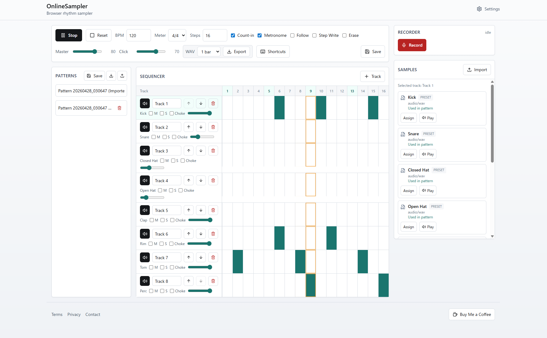 OnlineSampler のスクリーンショット風プレビュー